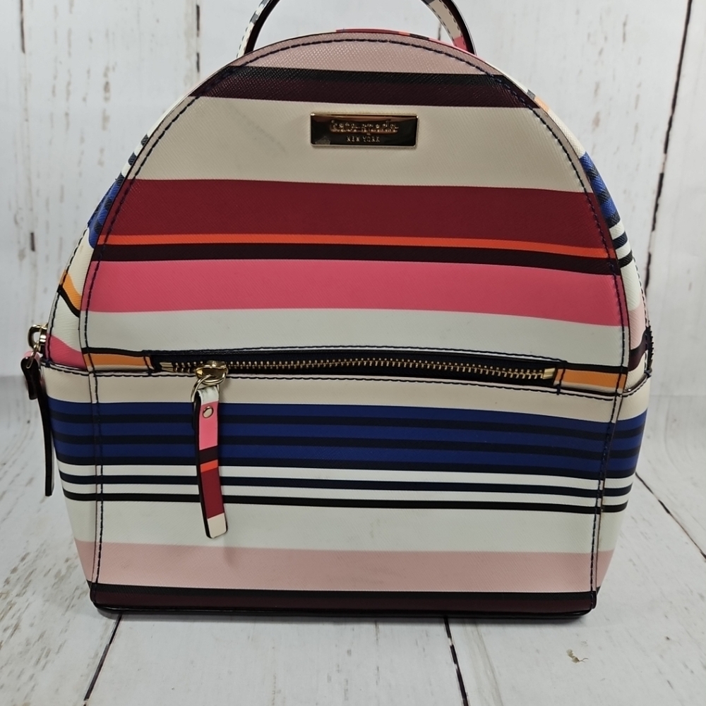 Kate Spade New York striped mini backpack purse